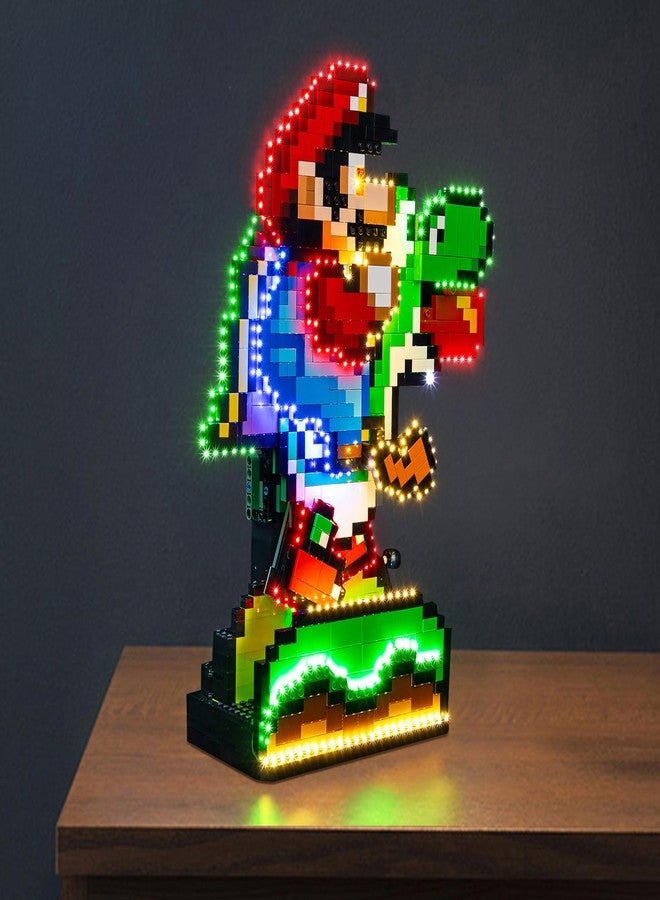 Kyglaring طقم إضاءة LED من Kyglaring متوافق مع مجموعة Lego 71438، ملحقات إضاءة لـ Super Mario World: Mario & Yoshi Nintendo Model Set، أضواء فقط، الإصدار الكلاسيكي. - Image 4